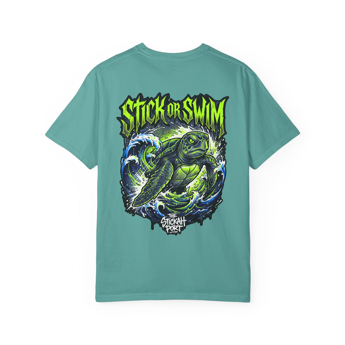 Stick or Swim Turtle Graphic T-Shirt