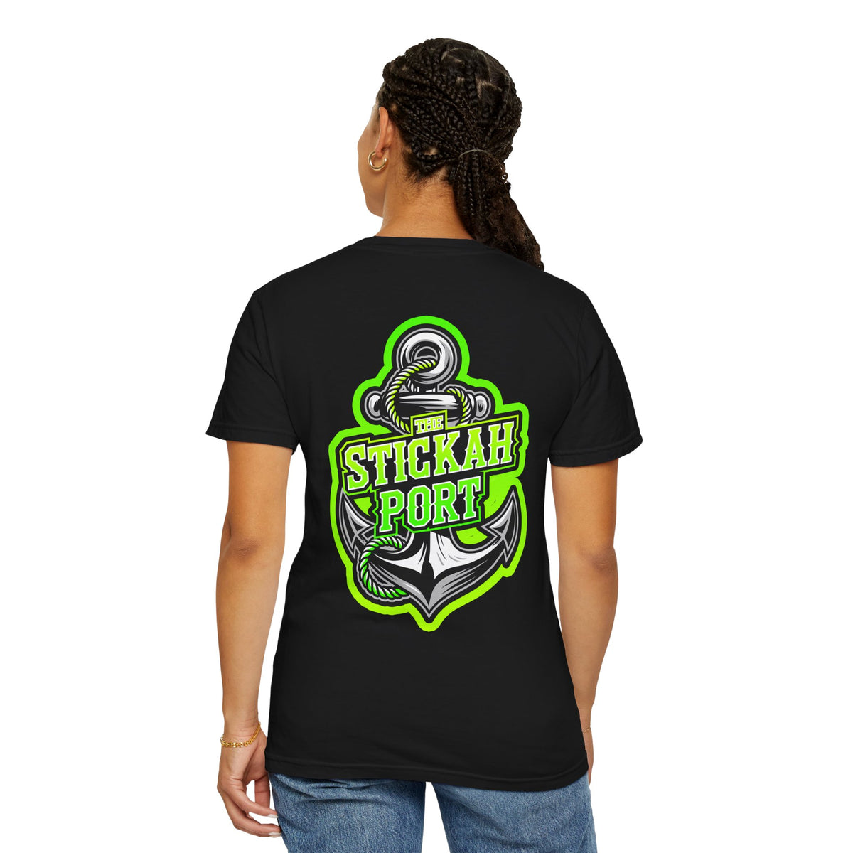 Stickah Port Anchor T-Shirt — Nautical Anchor Logo Tee