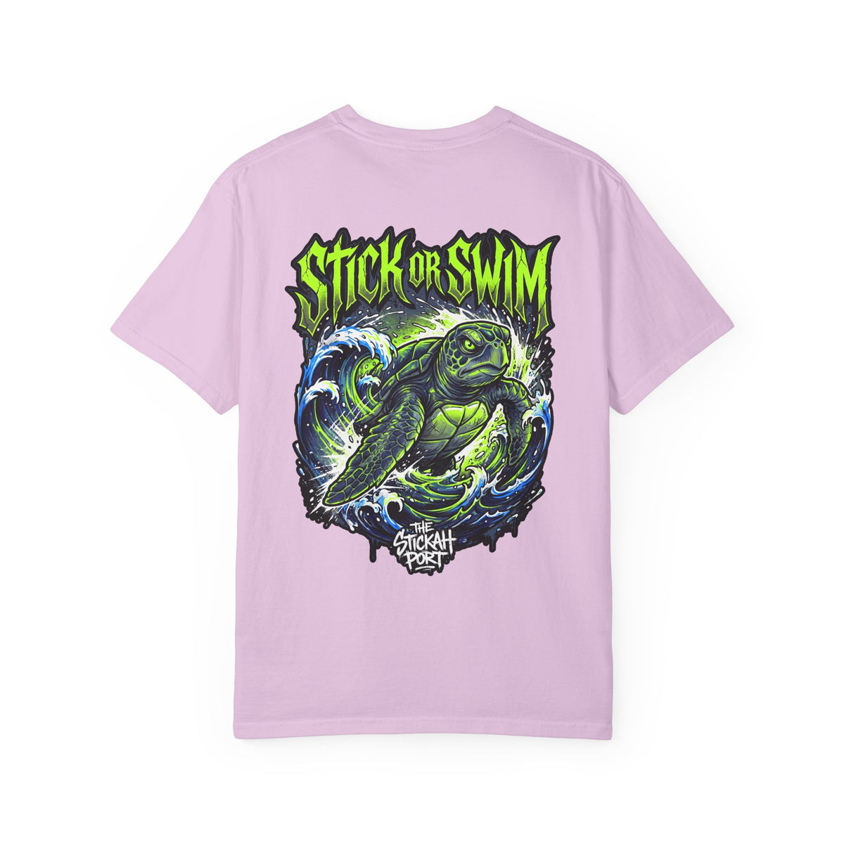 Stick or Swim Turtle Graphic T-Shirt