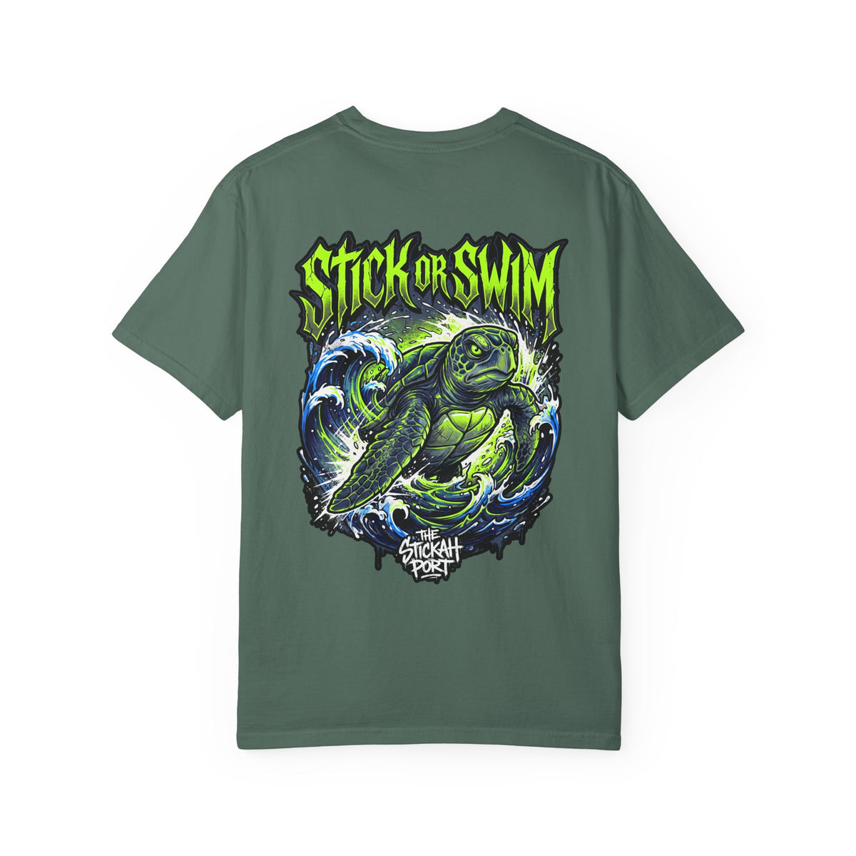 Stick or Swim Turtle Graphic T-Shirt