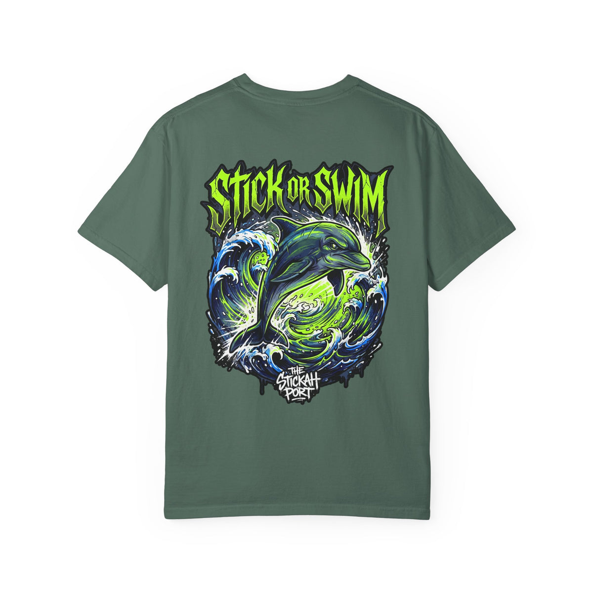 Dolphin 'Stick or Swim' Graphic T-Shirt