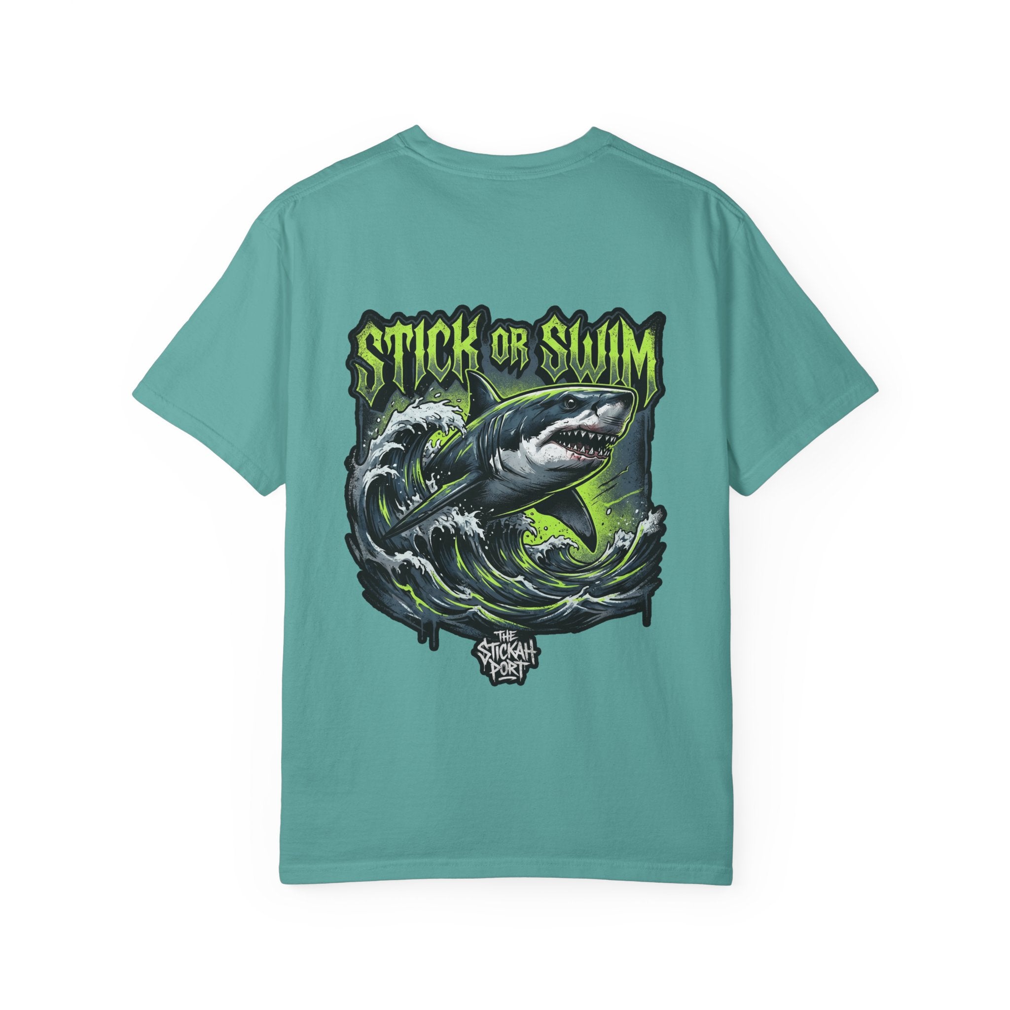 Stick or Swim Shark Graphic T-Shirt — Surf & Beach Crew Tee