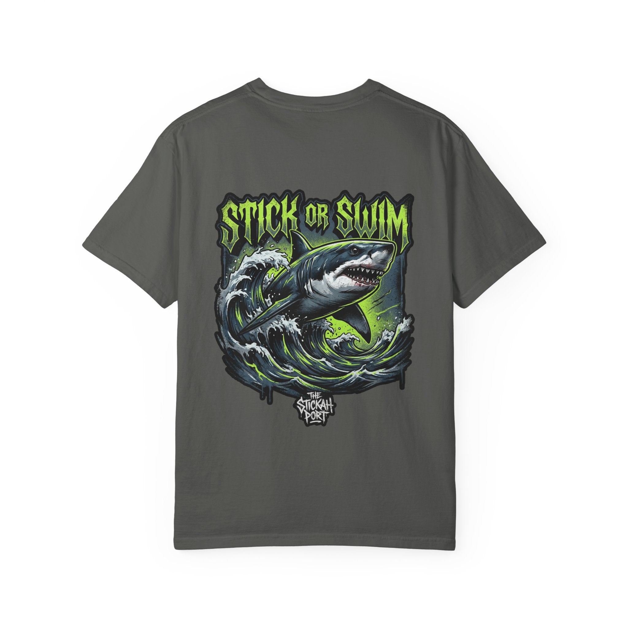 Stick or Swim Shark Graphic T-Shirt — Surf & Beach Crew Tee