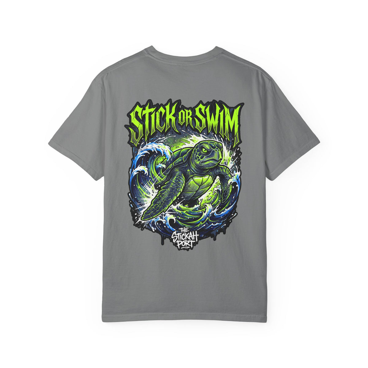 Stick or Swim Turtle Graphic T-Shirt