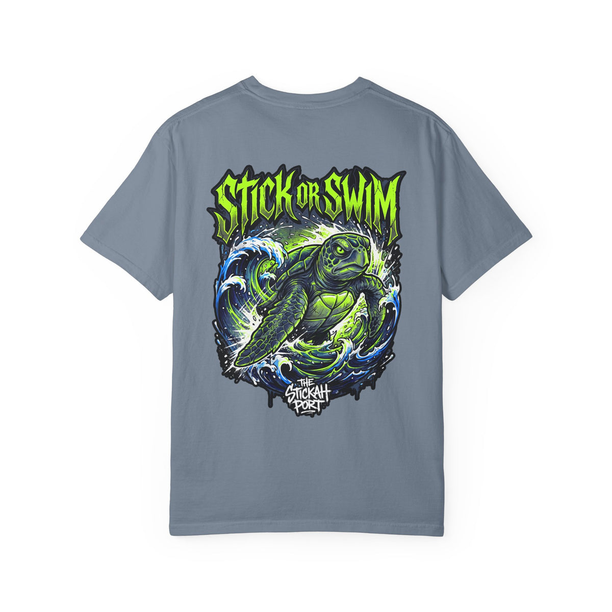 Stick or Swim Turtle Graphic T-Shirt
