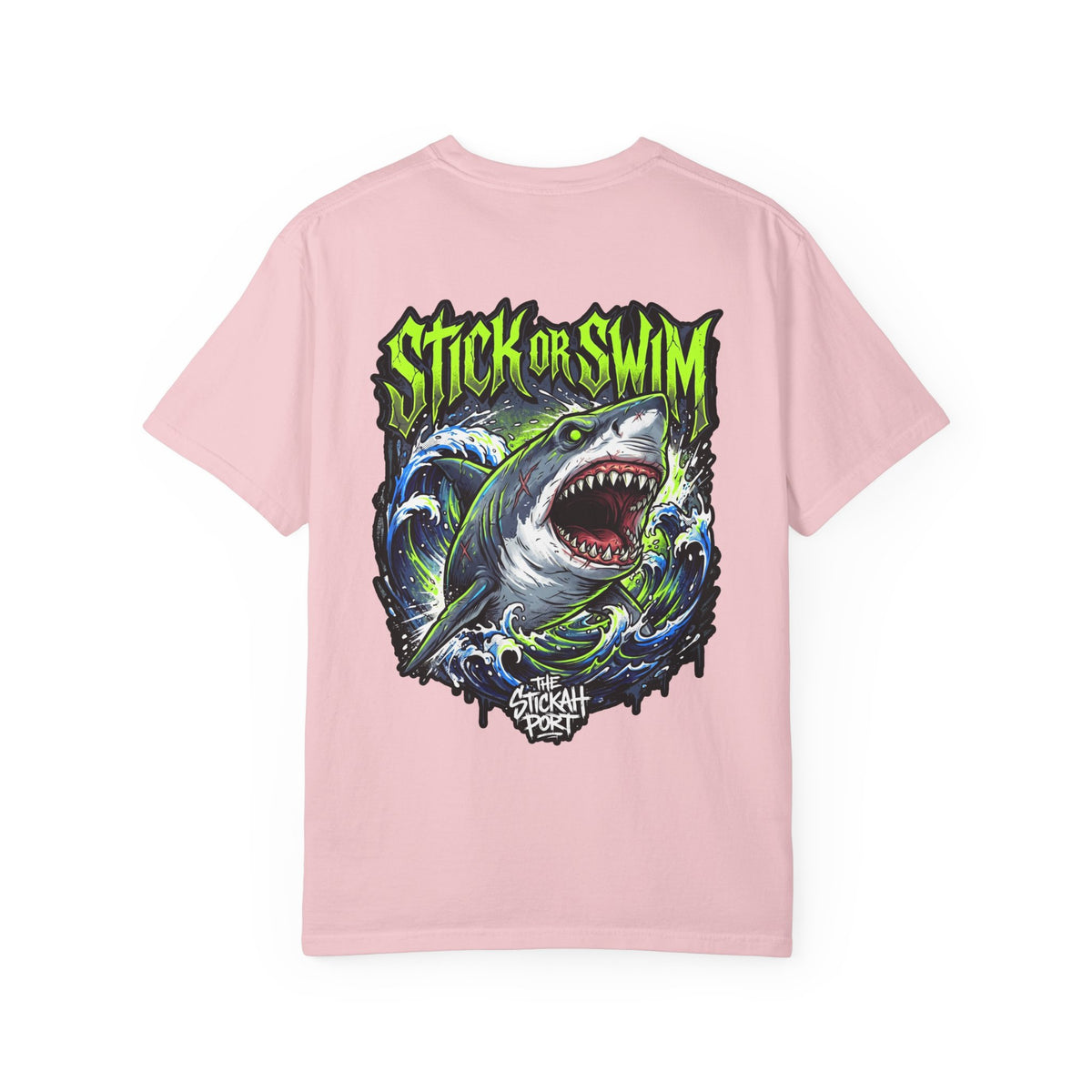 Stick or Swim Shark Graphic T-Shirt — Surf & Beach Crew Tee