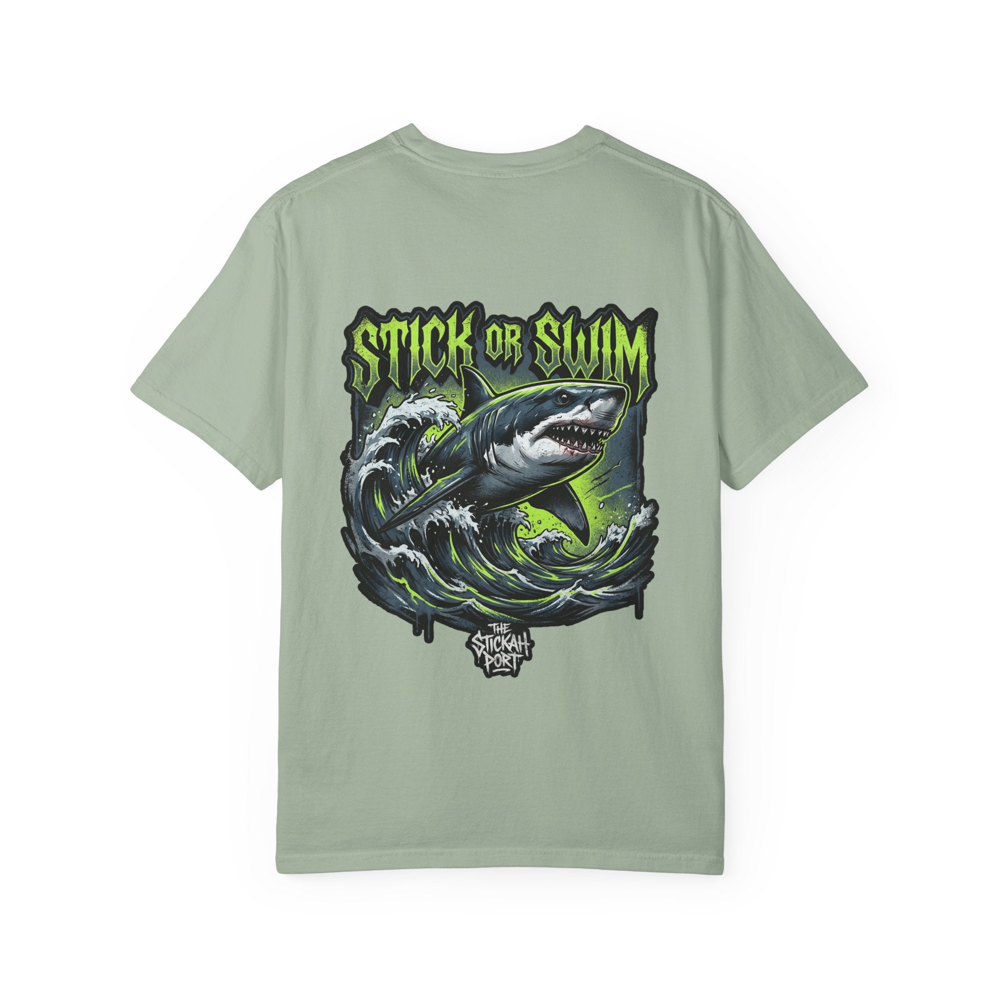 Stick or Swim Shark Graphic T-Shirt — Surf & Beach Crew Tee