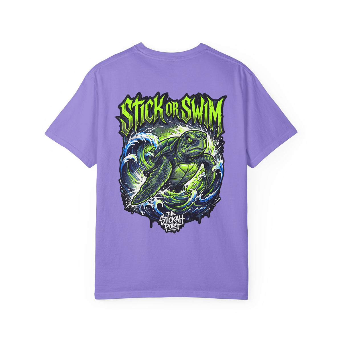 Stick or Swim Turtle Graphic T-Shirt
