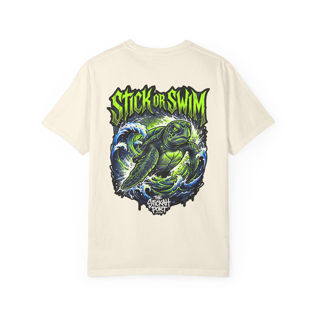 Stick or Swim Turtle Graphic T-Shirt