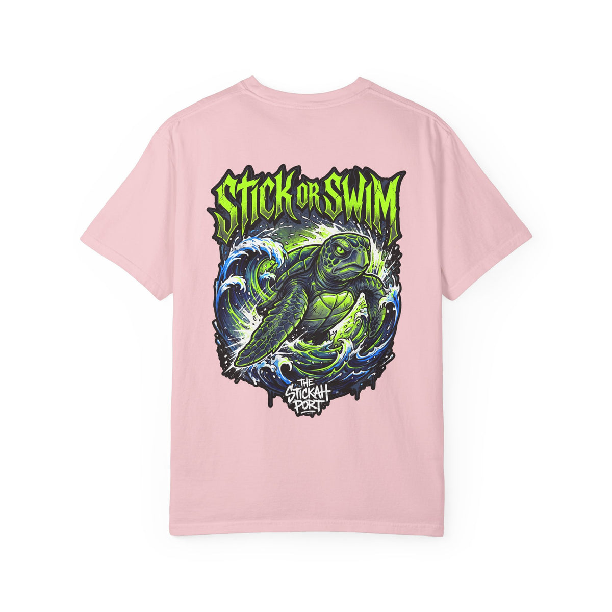 Stick or Swim Turtle Graphic T-Shirt