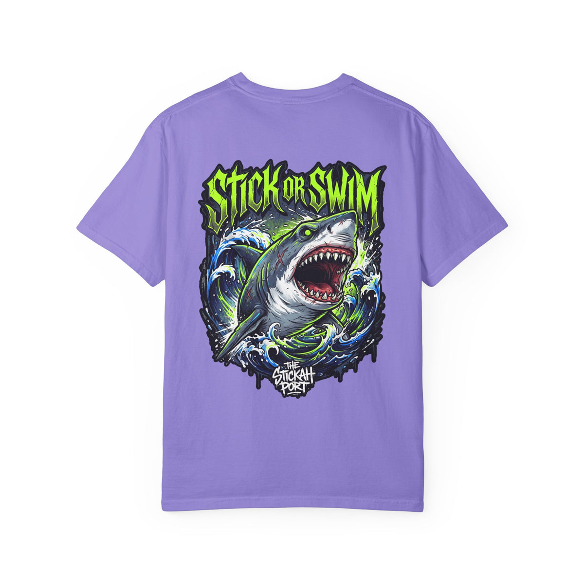 Stick or Swim Shark Graphic T-Shirt — Surf & Beach Crew Tee