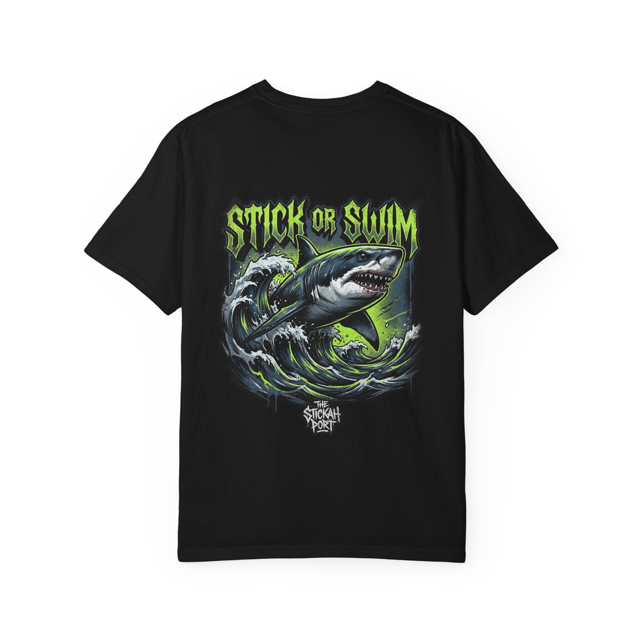 Stick or Swim Shark Graphic T-Shirt — Surf & Beach Crew Tee