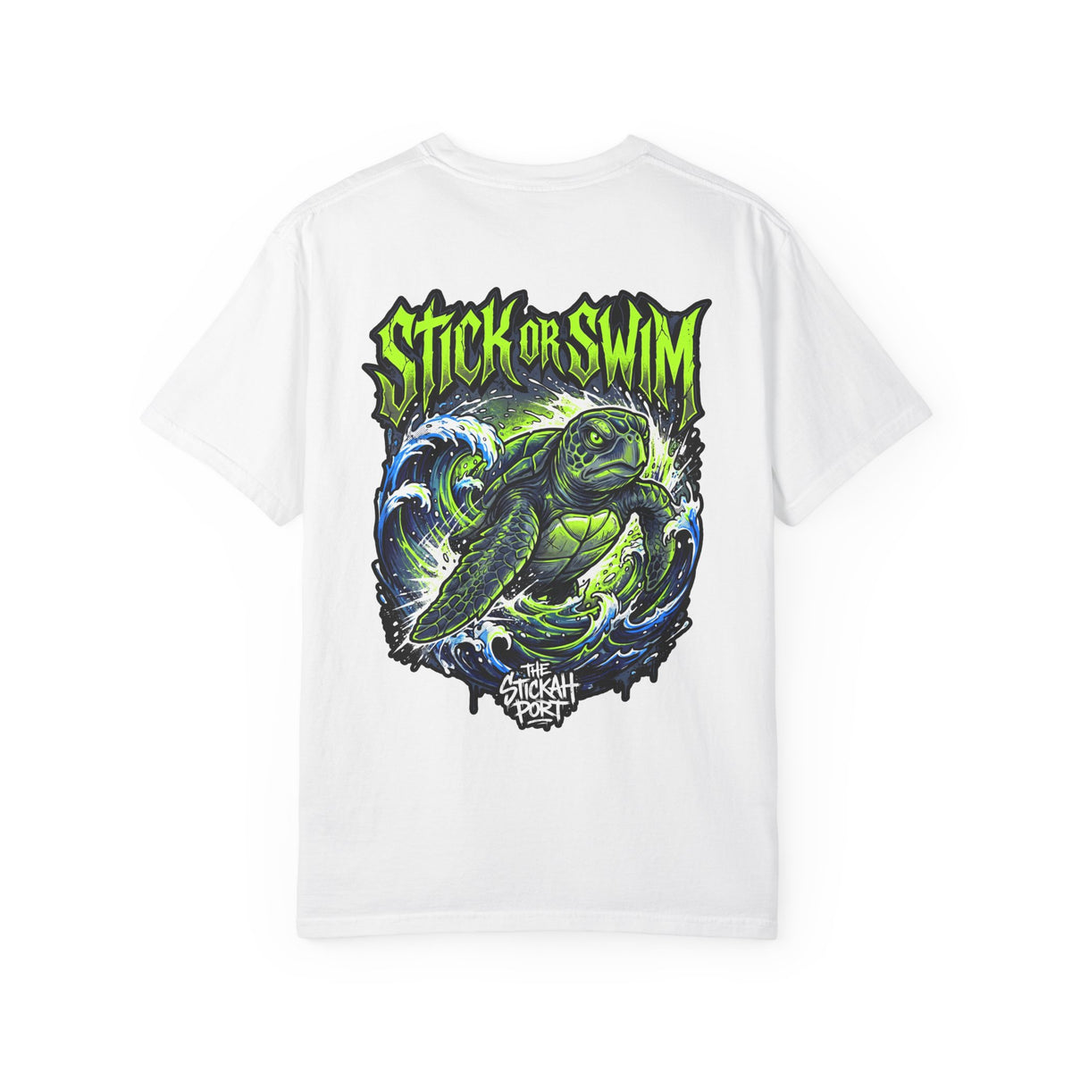 Stick or Swim Turtle Graphic T-Shirt