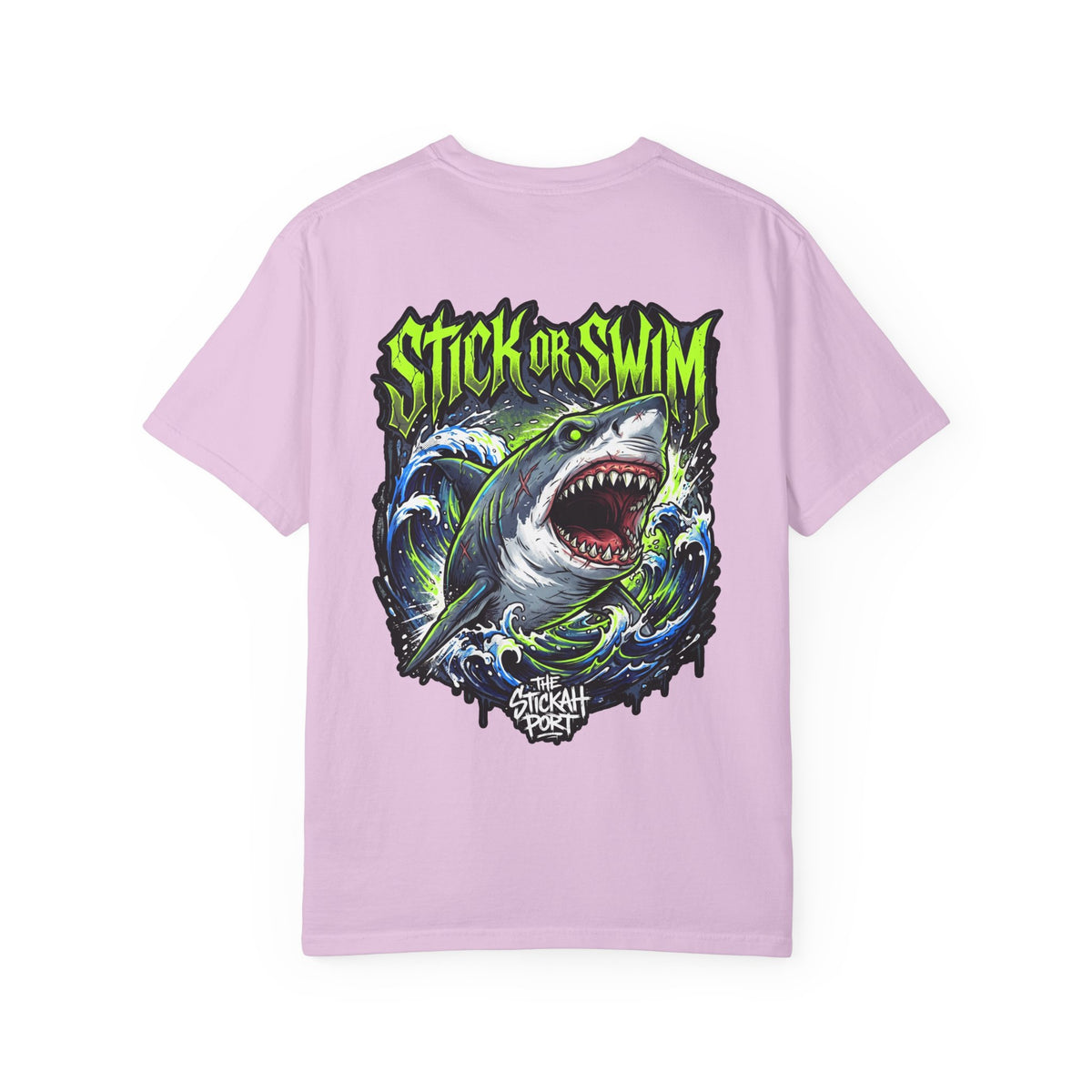 Stick or Swim Shark Graphic T-Shirt — Surf & Beach Crew Tee