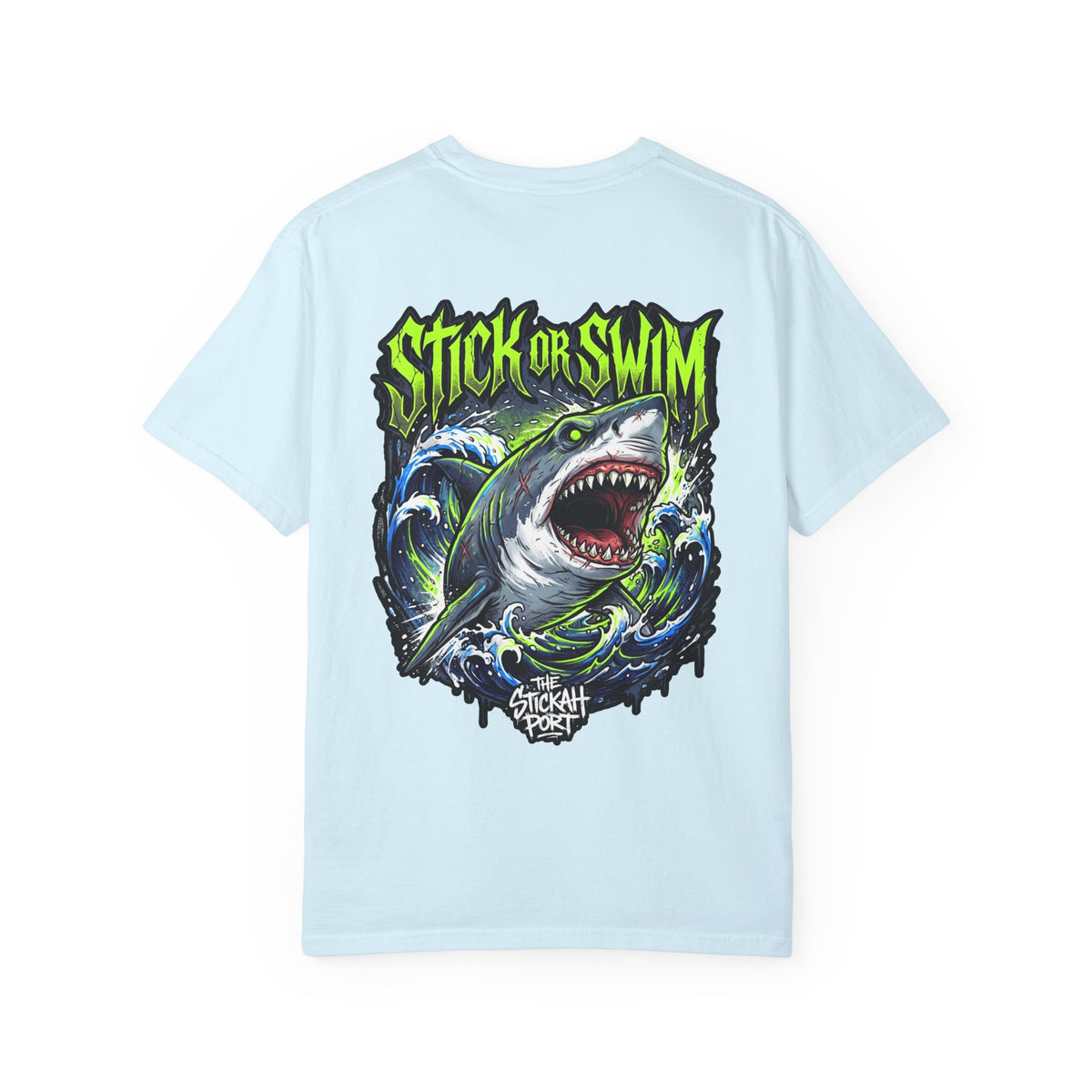 Stick or Swim Shark Graphic T-Shirt — Surf & Beach Crew Tee