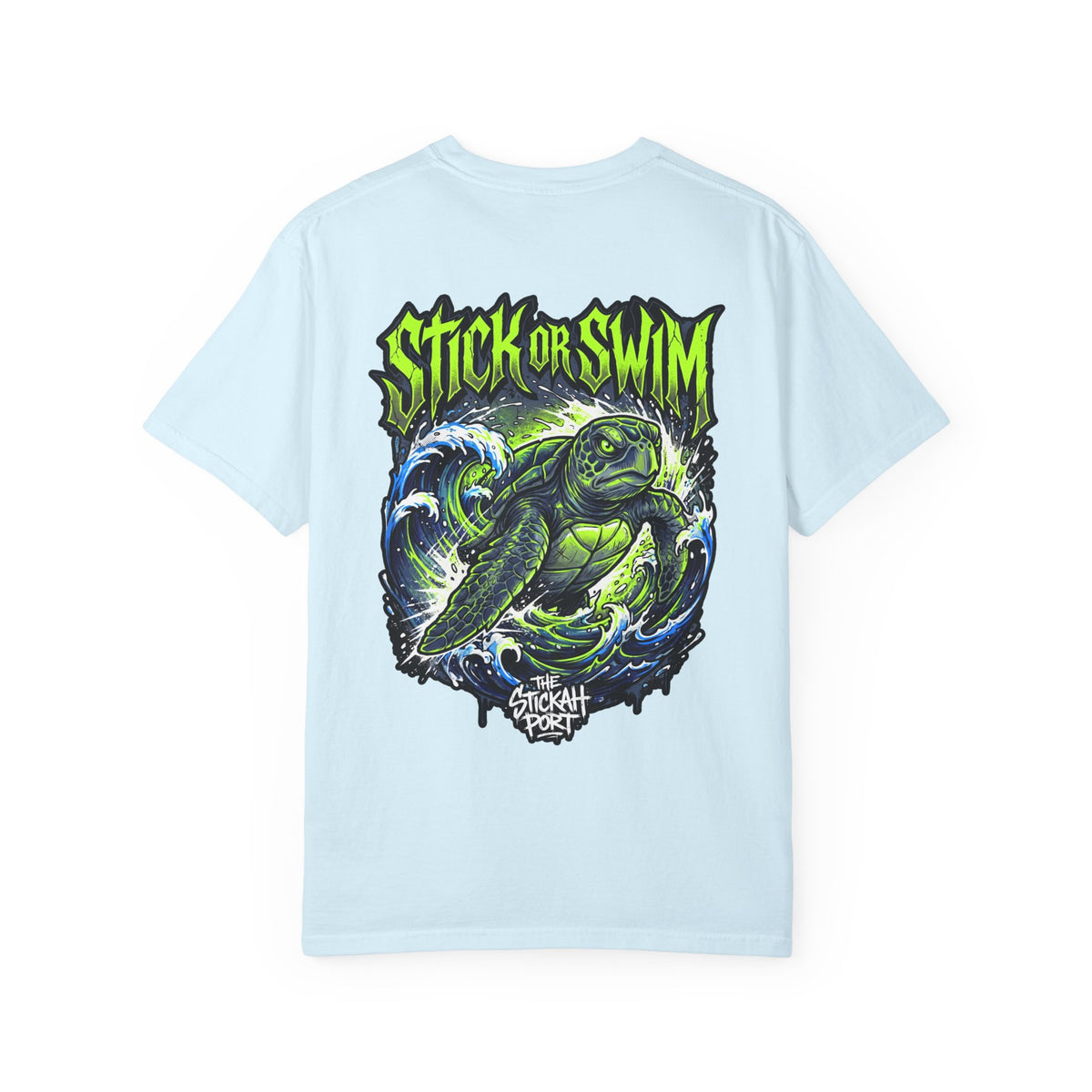 Stick or Swim Turtle Graphic T-Shirt