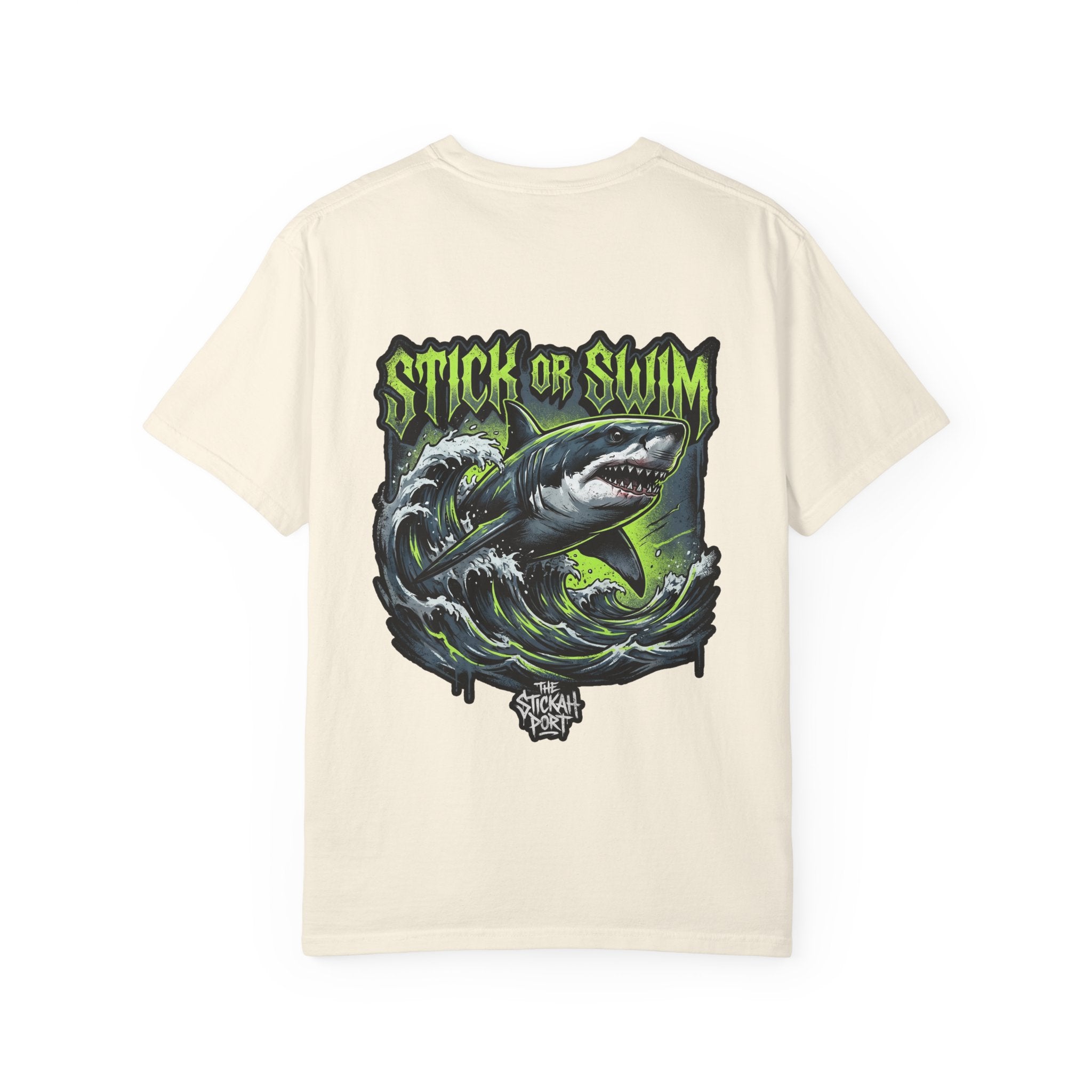 Stick or Swim Shark Graphic T-Shirt — Surf & Beach Crew Tee
