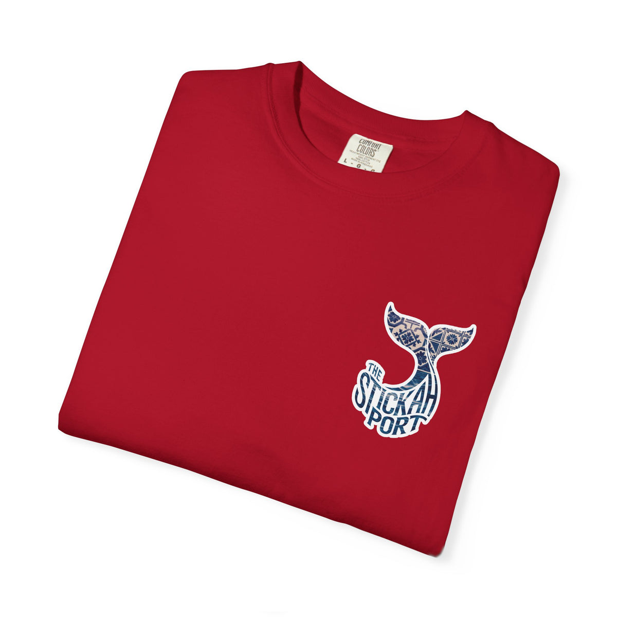 The Stickah Port Whale Tail T-Shirt — Portuguese Azulejos-Inspired Design