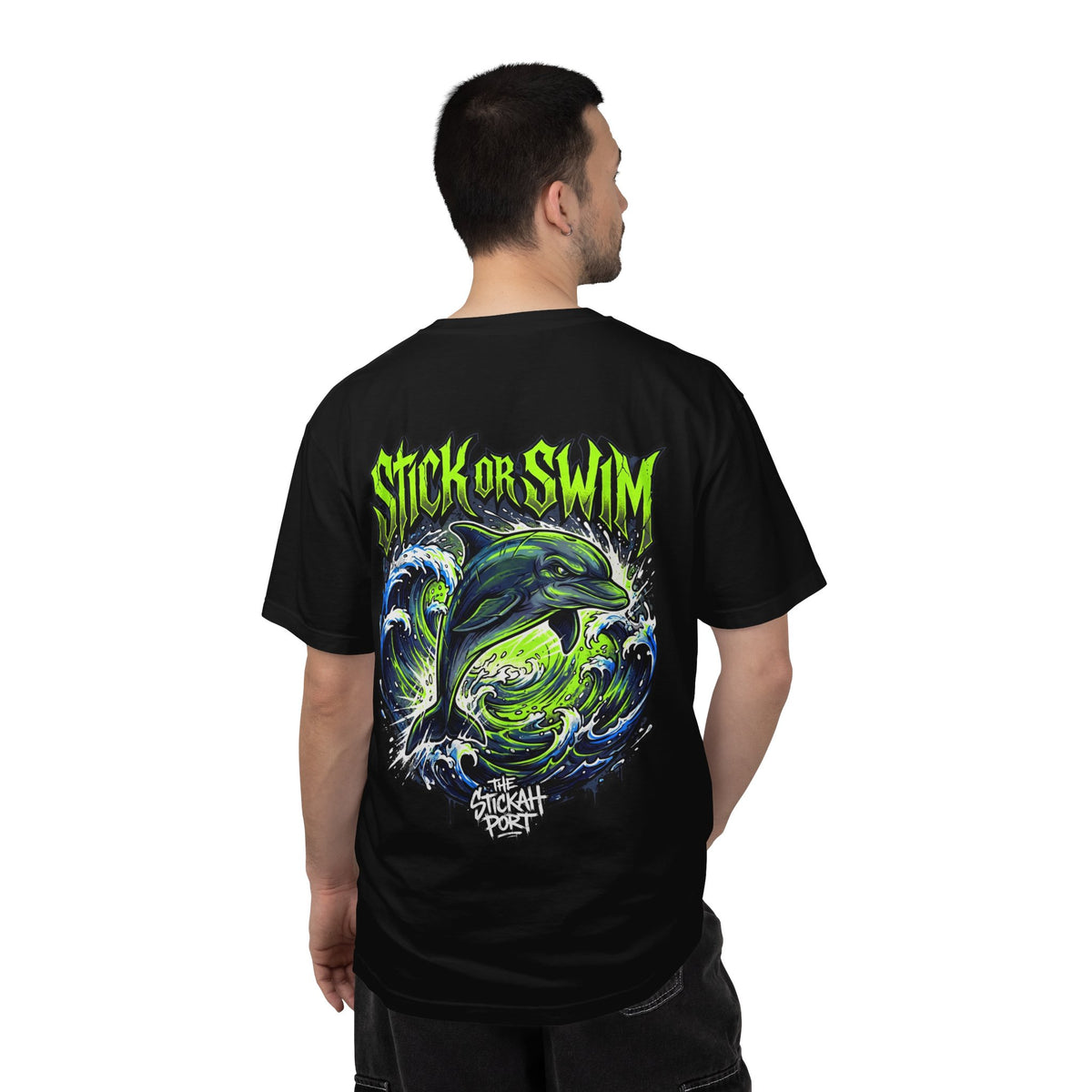 Dolphin 'Stick or Swim' Graphic T-Shirt