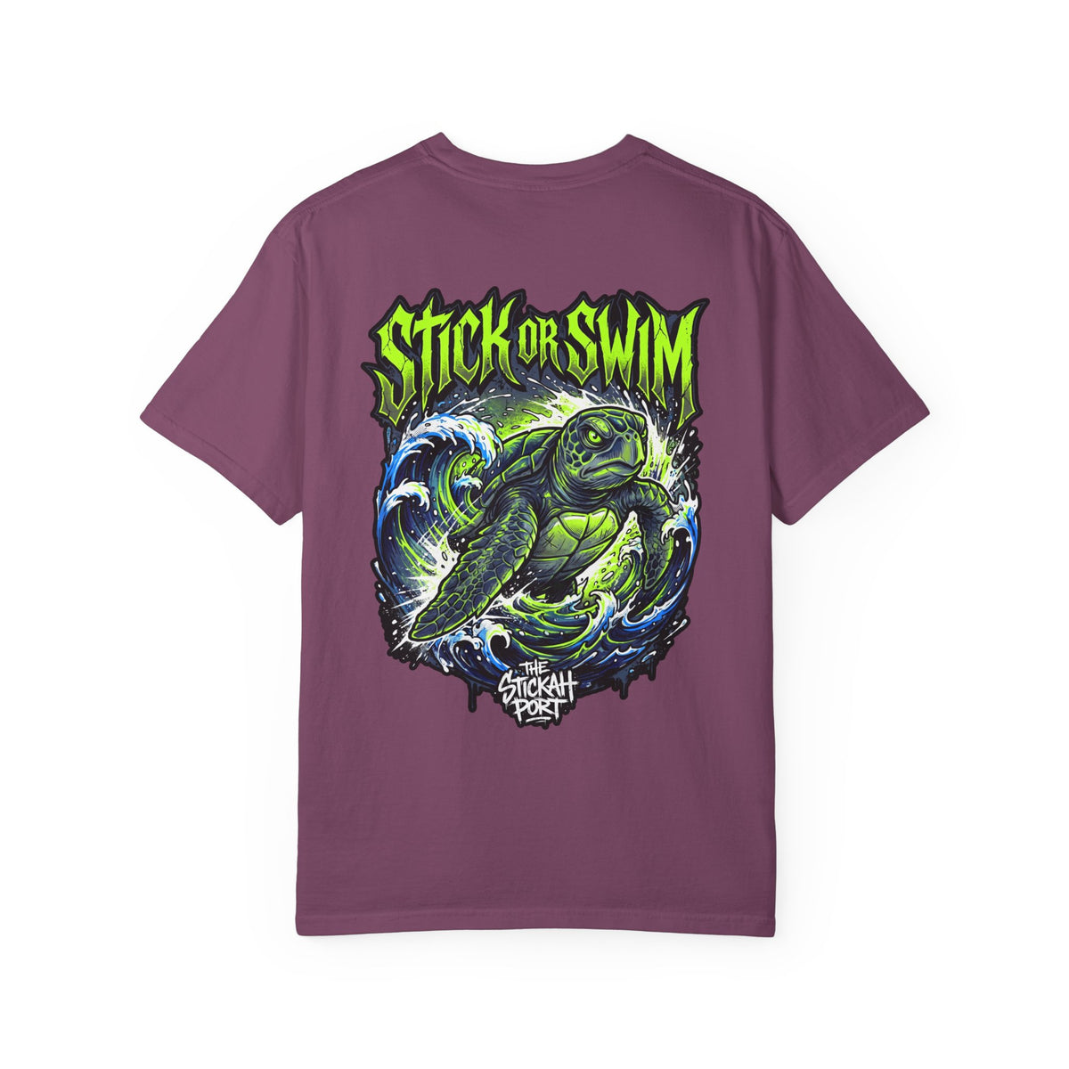 Stick or Swim Turtle Graphic T-Shirt