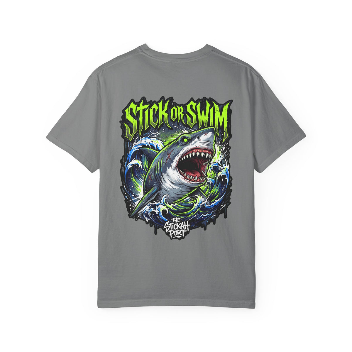 Stick or Swim Shark Graphic T-Shirt — Surf & Beach Crew Tee
