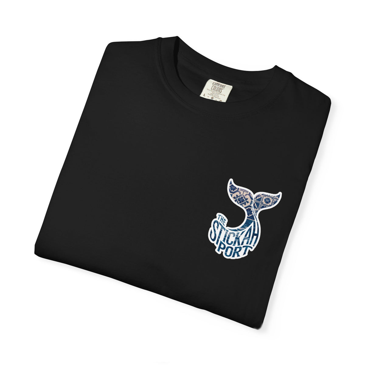 The Stickah Port Whale Tail T-Shirt — Portuguese Azulejos-Inspired Design
